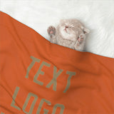 Custom Orange Light Khaki Pet Blanket