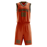 Custom Orange Light Khaki Basketball Set