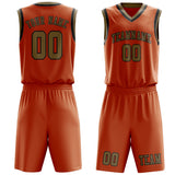 Custom Orange Light Khaki Basketball Set