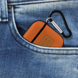 Custom Orange Khaki AirPods Case