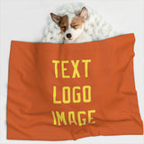 Custom Orange Light Yellow Pet Blanket