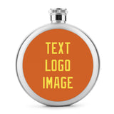 Custom Orange Light Yellow Hip Flask