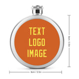 Custom Orange Light Yellow Hip Flask