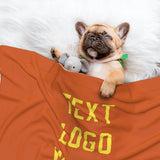 Custom Orange Light Yellow Pet Blanket