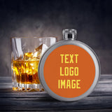 Custom Orange Light Yellow Hip Flask