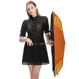 Custom Orange Light Yellow Automatic Umbrella