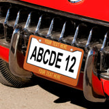 Custom Orange Light Yellow License Plate Frame