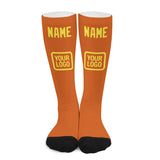 Custom Orange Light Yellow Knee-High Sock