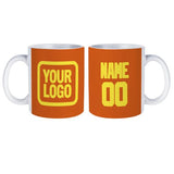 Custom Orange Light Yellow Mug