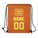 Custom Orange Light Yellow Drawstring Bag