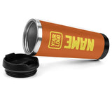 Custom Orange Light Yellow Stainless Steel Water Cup