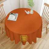 Custom Orange Light Yellow Round Table Cloth