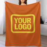 Custom Orange Light Yellow Blanket