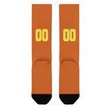 Custom Orange Light Yellow Knee-High Sock