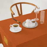 Custom Orange Light Yellow Square Table Cloth