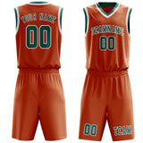 Custom Orange Blue Green Basketball Set