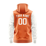 Custom Orange White Hoodie 2828181828B31818