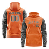 Custom Orange Dark Grey Hoodie