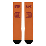 Custom Orange Crimson Red Knee-High Sock