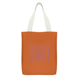 Custom Orange Crimson Red Canvas Tote Bag