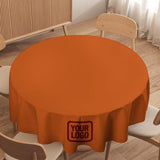 Custom Orange Crimson Red Round Table Cloth