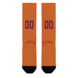 Custom Orange Crimson Red Knee-High Sock