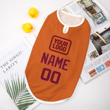 Custom Orange Crimson Red Pet Vest
