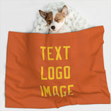 Custom Orange Gold Pet Blanket