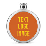 Custom Orange Gold Hip Flask