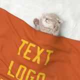 Custom Orange Gold Pet Blanket