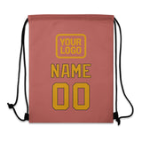 Custom Copper Rose Yellow Drawstring Bag