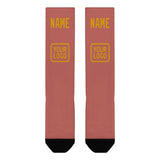 Custom Copper Rose Yellow Knee-High Sock