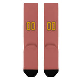 Custom Copper Rose Yellow Knee-High Sock