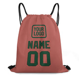Custom Copper Rose Green Drawstring Bag