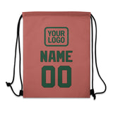Custom Copper Rose Green Drawstring Bag