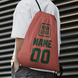 Custom Copper Rose Green Drawstring Bag