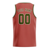 Custom Copper Rose & Olive Colors Design Sports Basketball Jersey