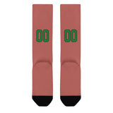 Custom Copper Rose Emerald Green Knee-High Sock