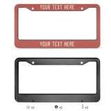 Custom Copper Rose Cream License Plate Frame