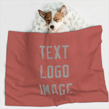 Custom Copper Rose Gray Pet Blanket