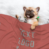 Custom Copper Rose Gray Pet Blanket