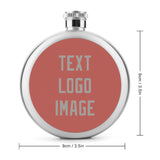 Custom Copper Rose Gray Hip Flask