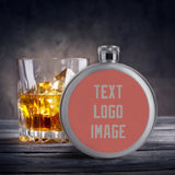 Custom Copper Rose Gray Hip Flask