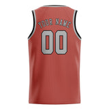 Custom Copper Rose & Gray Colors Design Sports Basketball Jersey