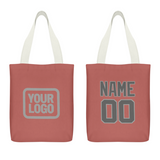 Custom Copper Rose Dark Grey Canvas Tote Bag