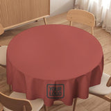 Custom Copper Rose Dark Grey Round Table Cloth