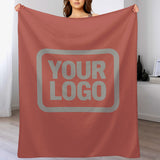 Custom Copper Rose Gray Blanket