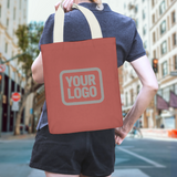 Custom Copper Rose Dark Grey Canvas Tote Bag