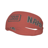 Custom Copper Rose Dark Grey Sports headband