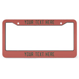 Custom Copper Rose Green License Plate Frame